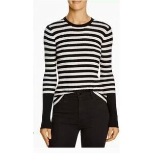ATM Anthony Thomas Melillo Striped Ribbed Knit Merino Wool Sweater Small